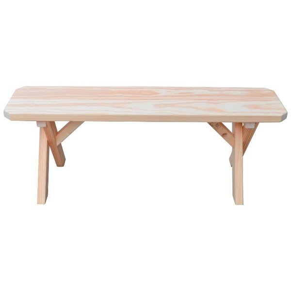 Cross Leg Wooden Bench without Back