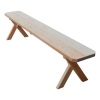 Cross Leg Wooden Bench without Back