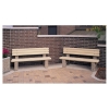 Brighton Concrete Bench with Back