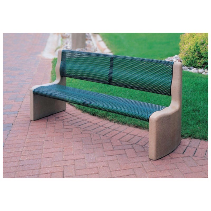 Urban Concrete Bench with Back Furniture Leisure