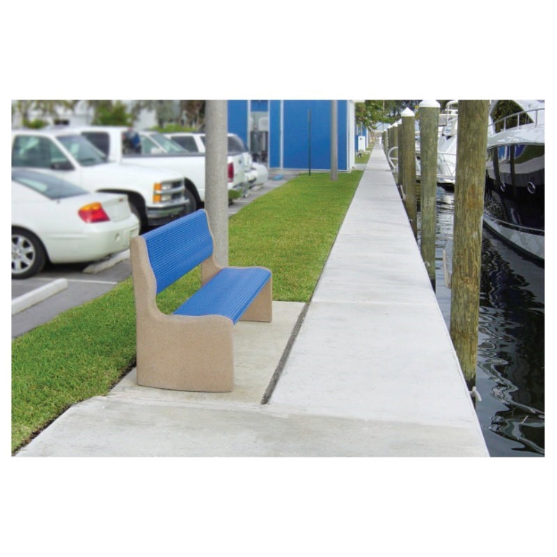 Urban Concrete Bench with Back Furniture Leisure