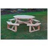 54" Octagonal Walk-In Wooden Picnic Table