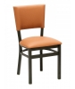 Metropolitan Interior Restaurant Dining Chair with Metal Frame and Wooden or Vinyl Upholstered Seat - 14 lbs. - MET-05S XT