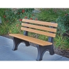 4 Ft. Recycled Plastic Park Garden Bench with Back