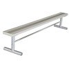 Portable Aluminum Backless Sports Bench with Galvanized Steel Frame