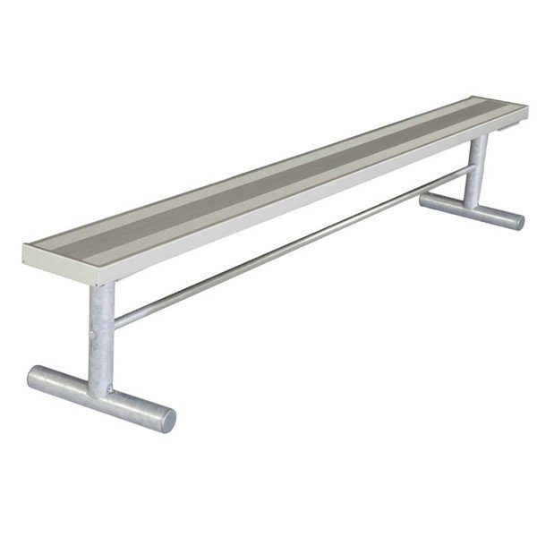 Portable Aluminum Backless Sports Bench with Galvanized Steel Frame