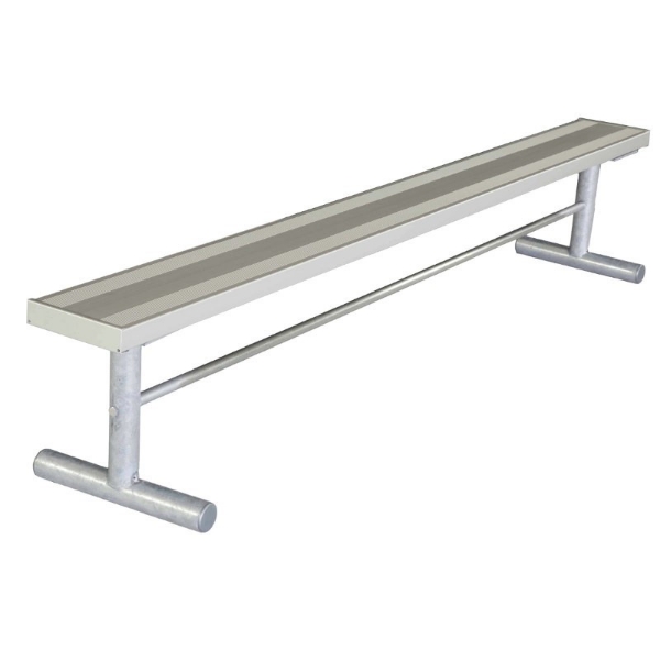 Portable Aluminum Backless Sports Bench with Galvanized Steel Frame 6 or 8 ft. Furniture Leisure