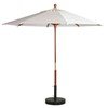9 Ft. Round Wooden Market Umbrella with Outdura Marine Grade Fabric