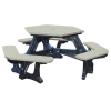 Plaza Hexagonal Recycled Plastic Picnic Table