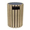 33 Gallon Round Recycled Plastic Trash Receptacle