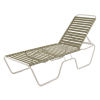 Neptune Vinyl Strap Chaise Lounge - Commercial Aluminum Frame