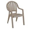 Pacific Fanback Stacking Commercial Plastic Resin Armchair
