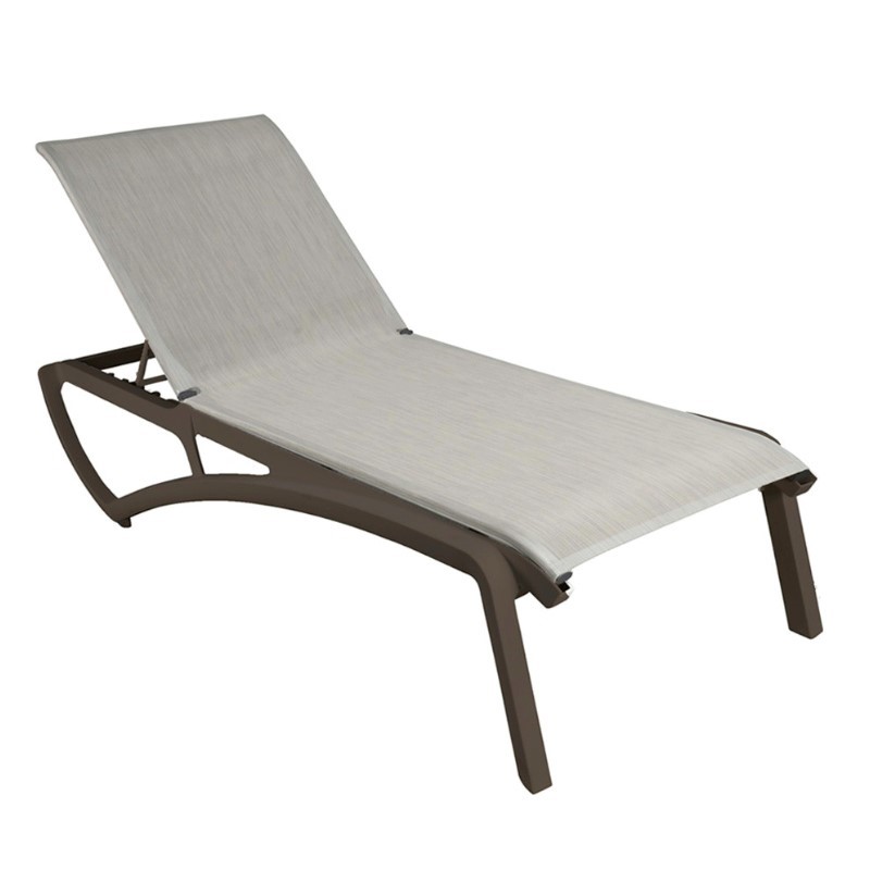 Sunset Sling Chaise Lounge with Plastic Resin Frame Furniture Leisure