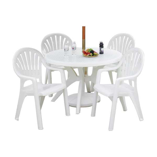 Plastic Resin Tables and Chairs Package Classic Dining Set