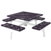 46" Square Classic Web Style Polyethylene Coated Steel Picnic Table