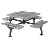 46" Square Classic Web Style Polyethylene Coated Steel Picnic Table
