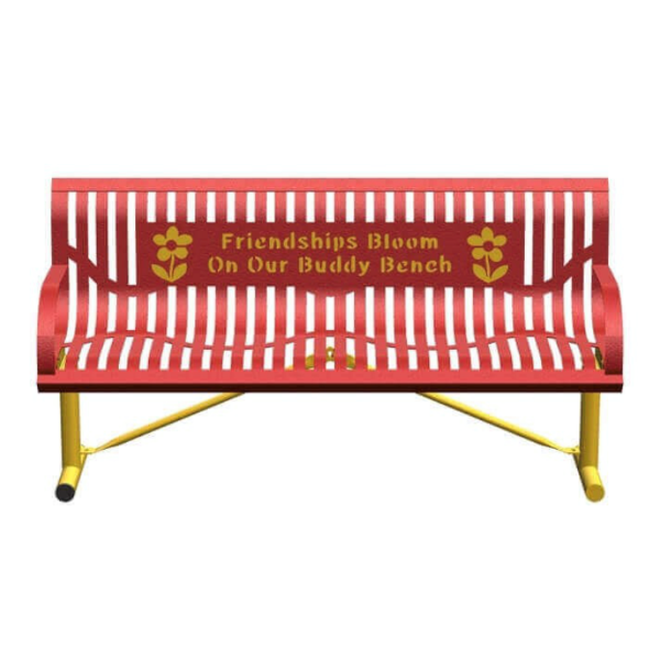 6 ft. Classic Wingline Thermoplastic Countroured Buddy Bench