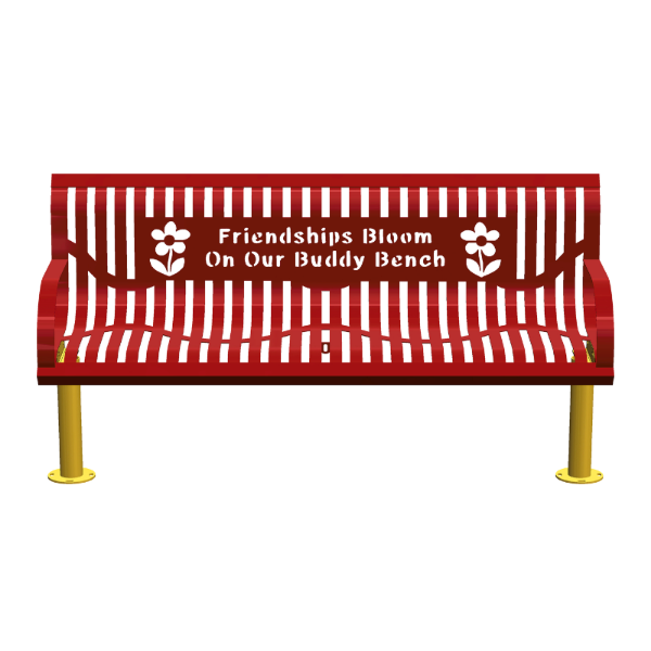 6 ft. Classic Wingline Thermoplastic Countroured Buddy Bench