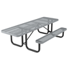8 Ft. ADA Ultra Leisure Perforated Style Polyethylene Coated Steel Picnic Table with Single Side Wheelchair Access