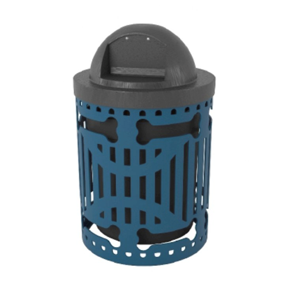 Dog Park 32 Gallon Classic Trash Can with Laser Cut with Bones Design