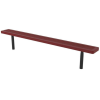 Innovated Style Polyethylene Coated Stationary Backless Bench