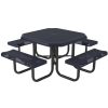 Octagonal 46" Polyethylene Coated Steel Picnic Table