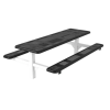 Perforated Style Polyethylene Coated Steel Pedestal Picnic Table