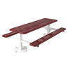 Perforated Style Polyethylene Coated Steel Pedestal Picnic Table