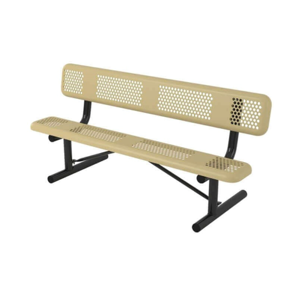 Perforated Style Polyethylene Coated Steel Portable Bench