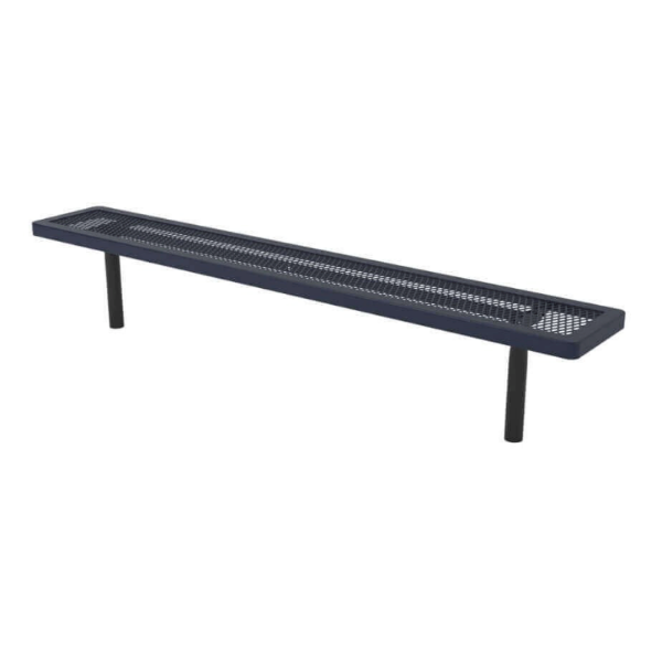 Regal Player Style Polyethylene Coated Metal Stationary Backless Bench