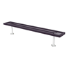 Regal Player Style Polyethylene Coated Metal Stationary Backless Bench