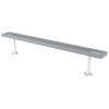 Regal Style Polyethylene Coated Metal Stationary Backless Bench