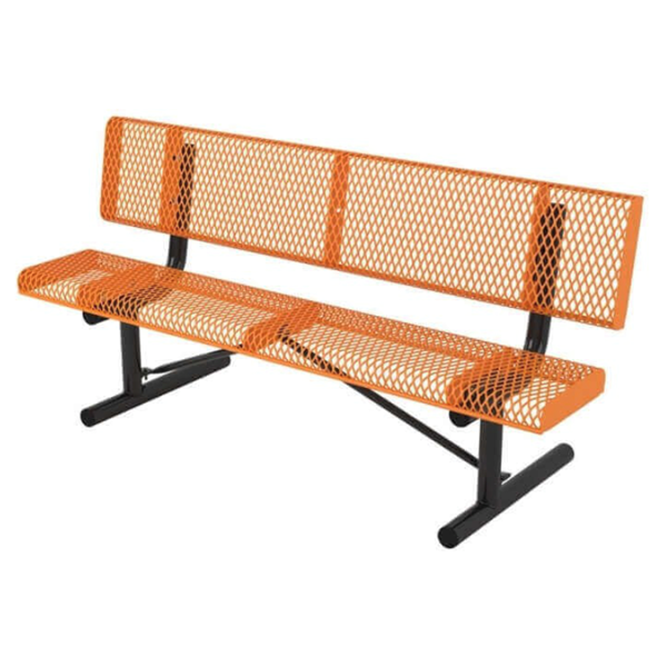 Rolled Style Polyethylene Coated Metal Portable Bench