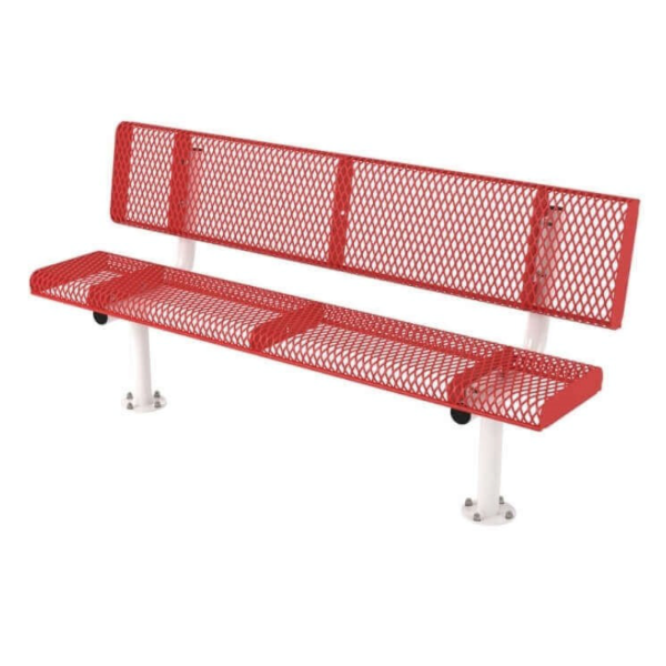 Rolled Style Polyethylene Coated Metal Stationary Bench