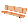 Rolled Style Polyethylene Coated Metal Stationary Bench