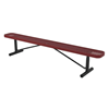Ultra Leisure Perforated Style Polyethylene Coated Steel Portable Backless Bench