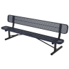 Ultra Leisure Perforated Style Polyethylene Coated Steel Portable Bench