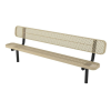 Ultra Leisure Perforated Style Polyethylene Coated Steel Stationary Bench