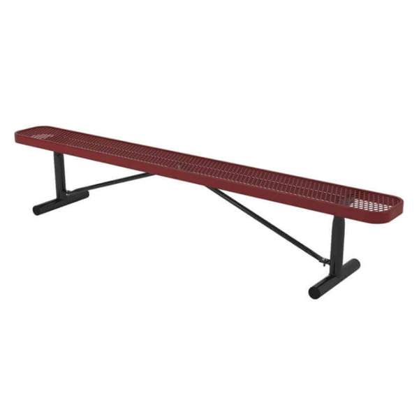 Ultra Leisure Style Plastisol Coated Metal Portable Backless Bench
