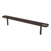 Ultra Leisure Style Polyethylene Coated Metal Stationary Backless Bench