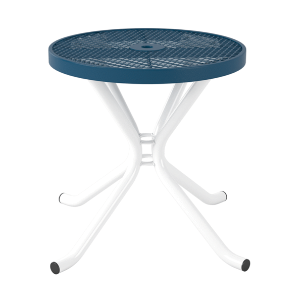 Round Expanded Metal Thermoplastic Coated Portable Cafe Table