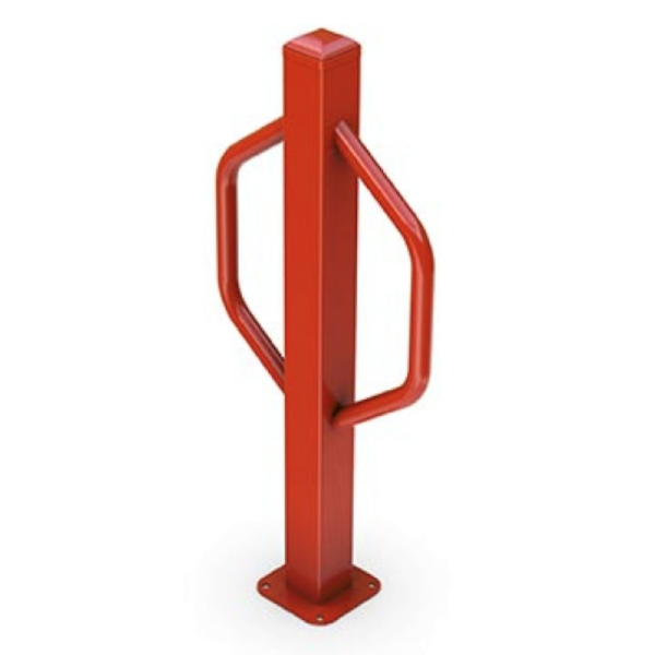 2 Space Hex Post Powder Coated Steel Bike Rack