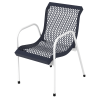 Modern Stackable Polyethylene Coated Expanded Metal Patio Chair