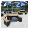 Evergreen Series ADA Heavy Duty Recycled Plastic Hex Table with Solid Top