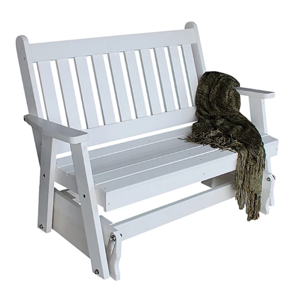 Traditional English Recycled Plastic Glider Bench 4 Ft. or 5 Ft