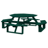 54" Poly Recycled Plastic Octagon Walk-In Picnic Table
