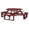54" Poly Recycled Plastic Octagon Walk-In Picnic Table