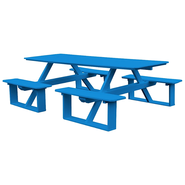 8 ft. Poly Recycled Plastic Rectangular Walk-In Picnic Table
