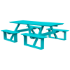 8 ft. Poly Recycled Plastic Rectangular Walk-In Picnic Table