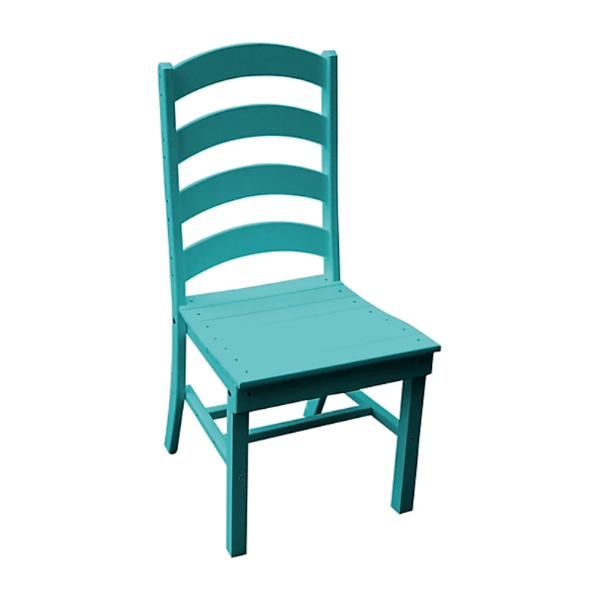 Ladderback Recycled Plastic Dining Chair with Armless Frame